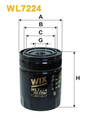 WIX FILTERS Öljynsuodatin WL7224